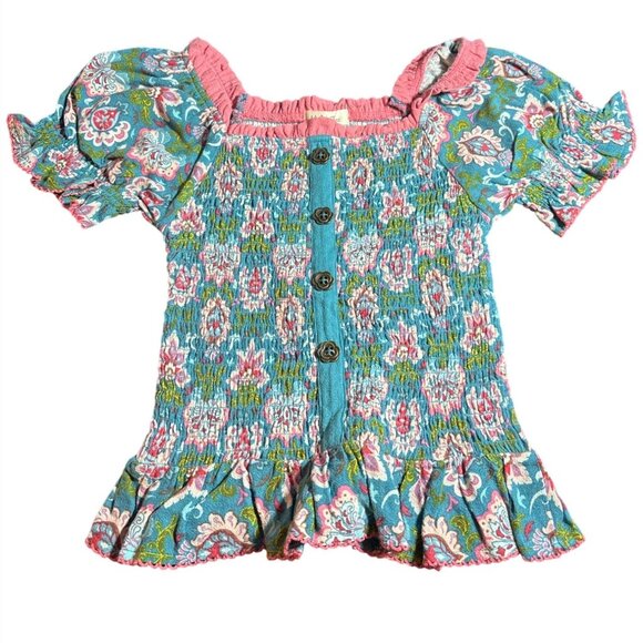 Matilda Jane Girls Size 10 2-Piece Smocked Top & Ruffled Shorts Set - Picture 3 of 8